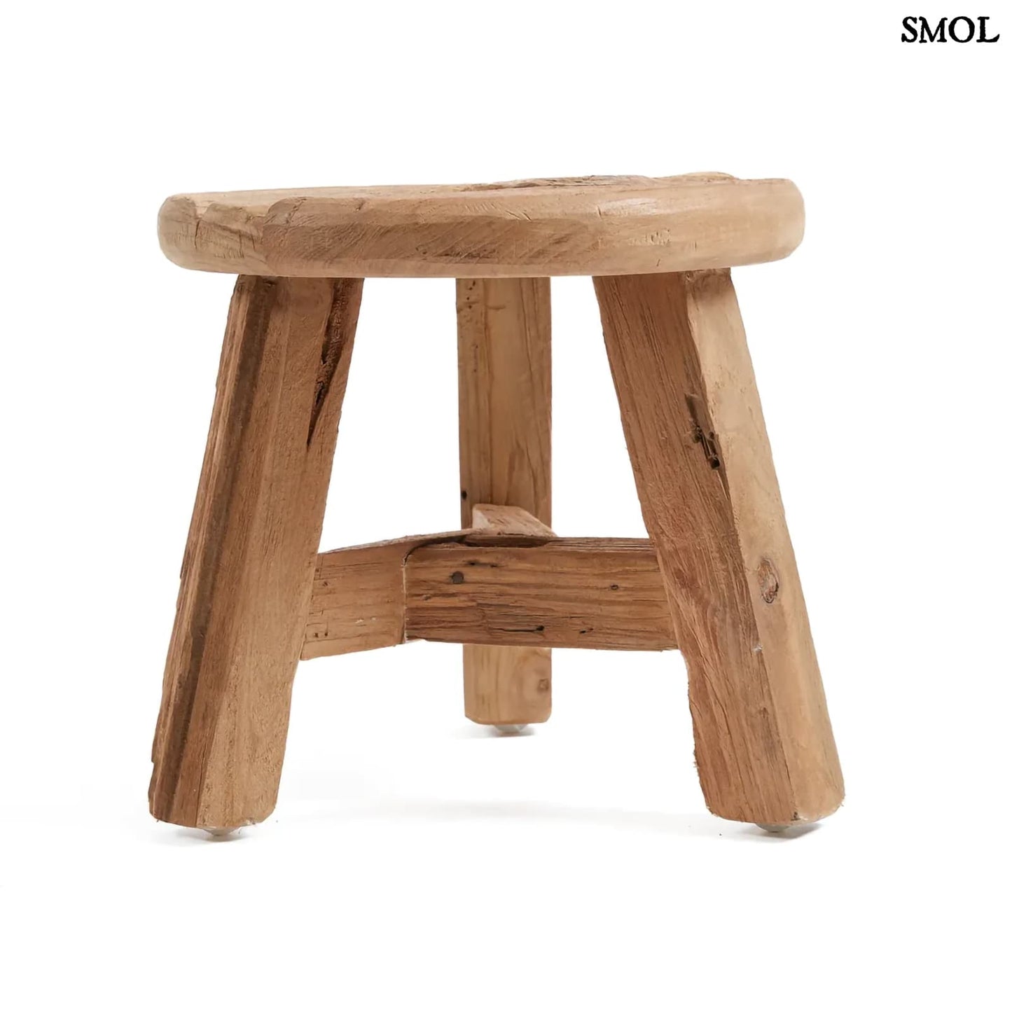Ülőke - kisméretű, természetes teakfa, 27 cm | YATAI - smol.hu - oldalról