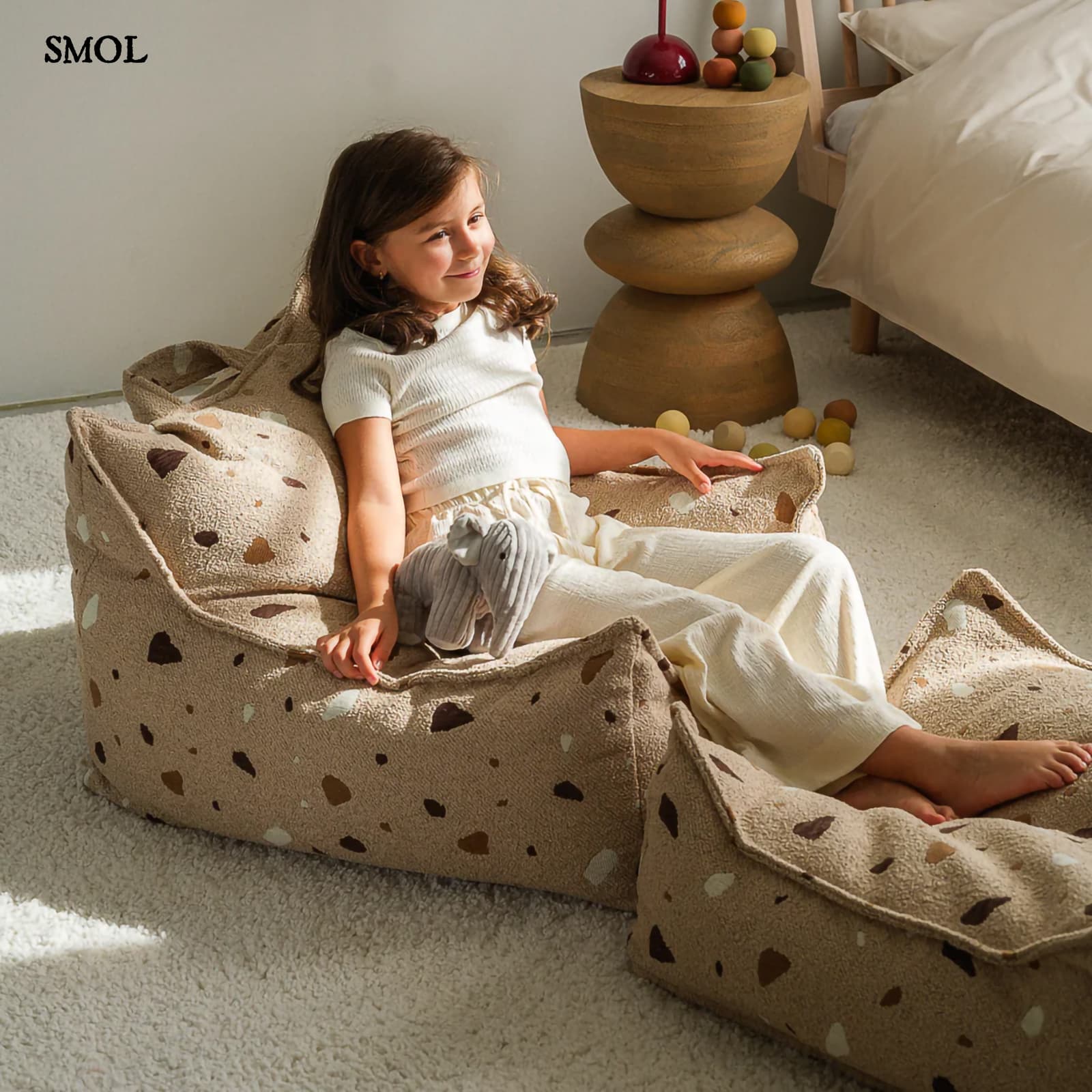 TERRAZZO SAND, gyerek babzsákfotel, 80x70x50 - smol.hu