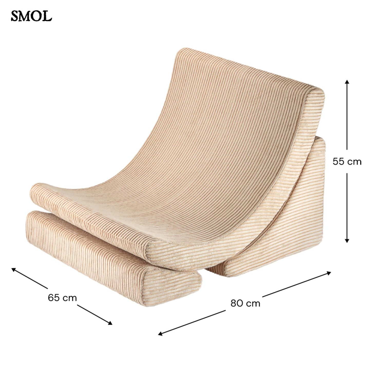 smol.hu -ZORA, hold alakú, moduláris gyerekfotel - méretekkel