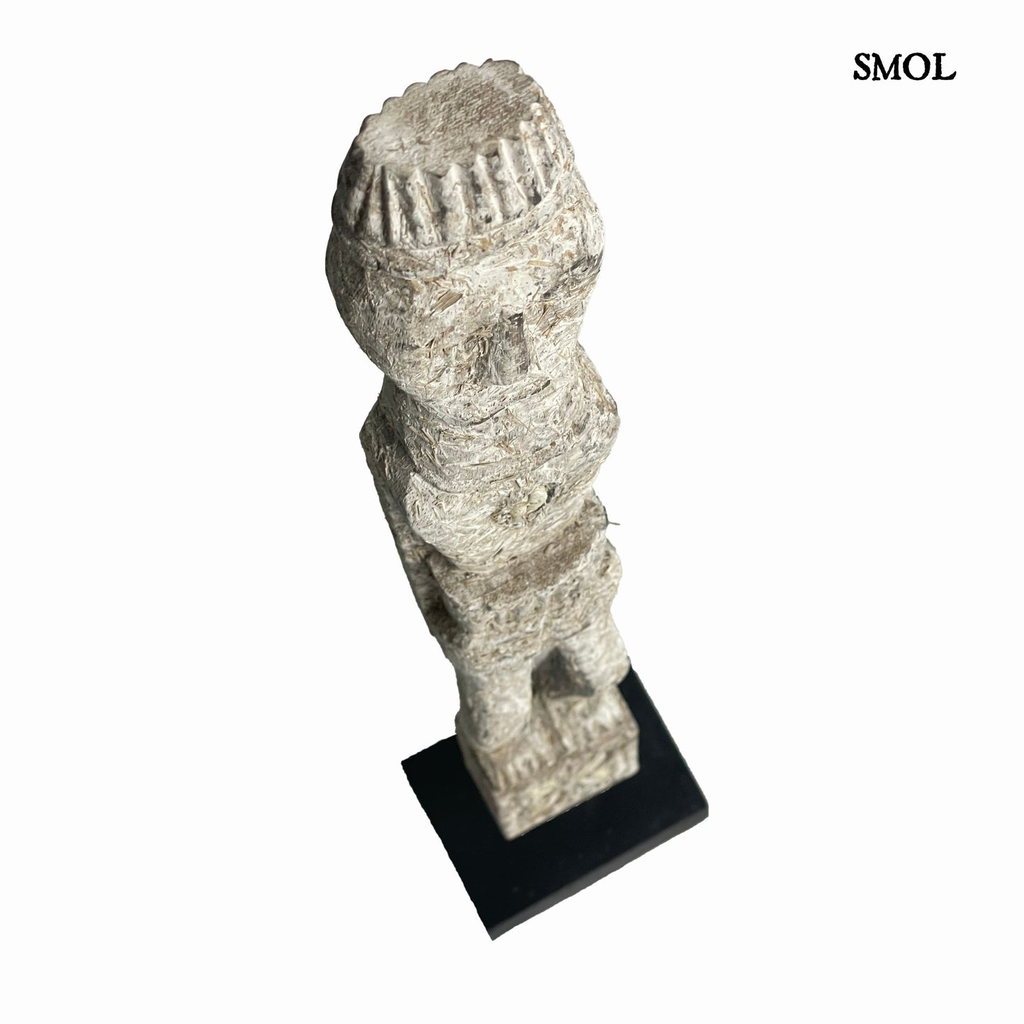 Szobor tartón - nagyméretű, fa, 46cm | SAFA - smol.hu - felülről