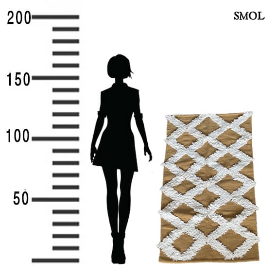 smol.hu- ALUPU, rattan függőlámpa, d32 cm méretarányosan