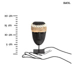 Sumba kőszobor – kagyló pánttal, fekete | SUMBA35