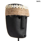 Sumba kőszobor – kagyló pánttal, fekete | SUMBA35