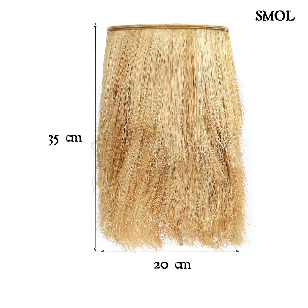 ABACA – természetes falilámpa, natúr - 35 cm - smol.hu - méretekkel