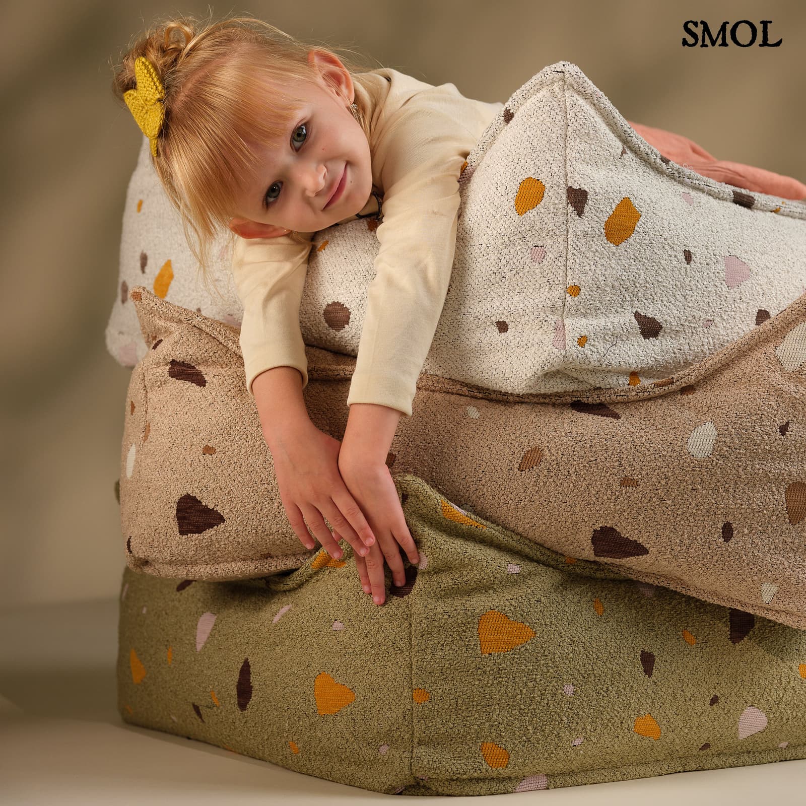 TERRAZZO MOSS, gyerek puff, 60x60x20 - smol.hu