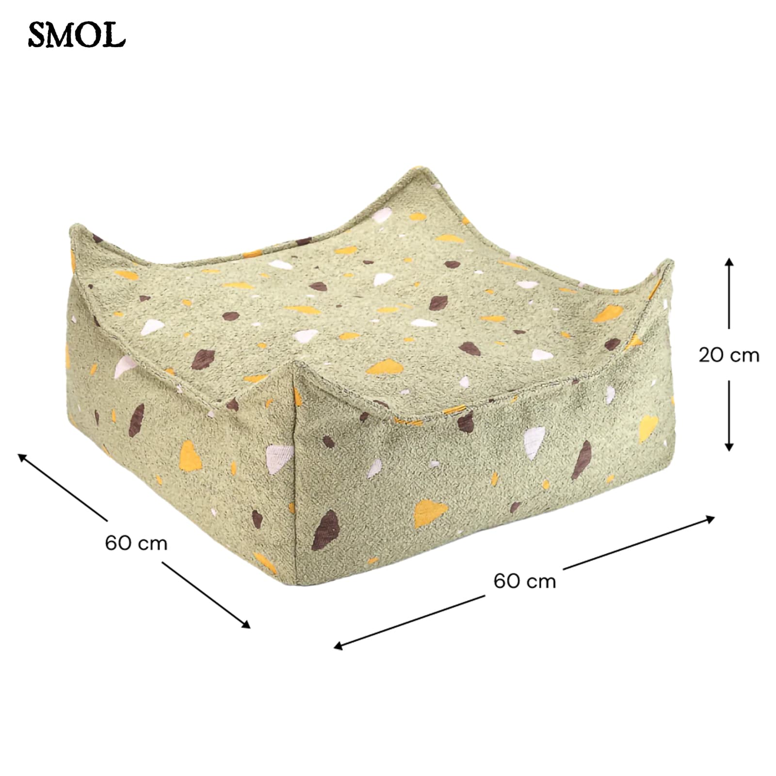 TERRAZZO MOSS, gyerek puff, 60x60x20 - smol.hu