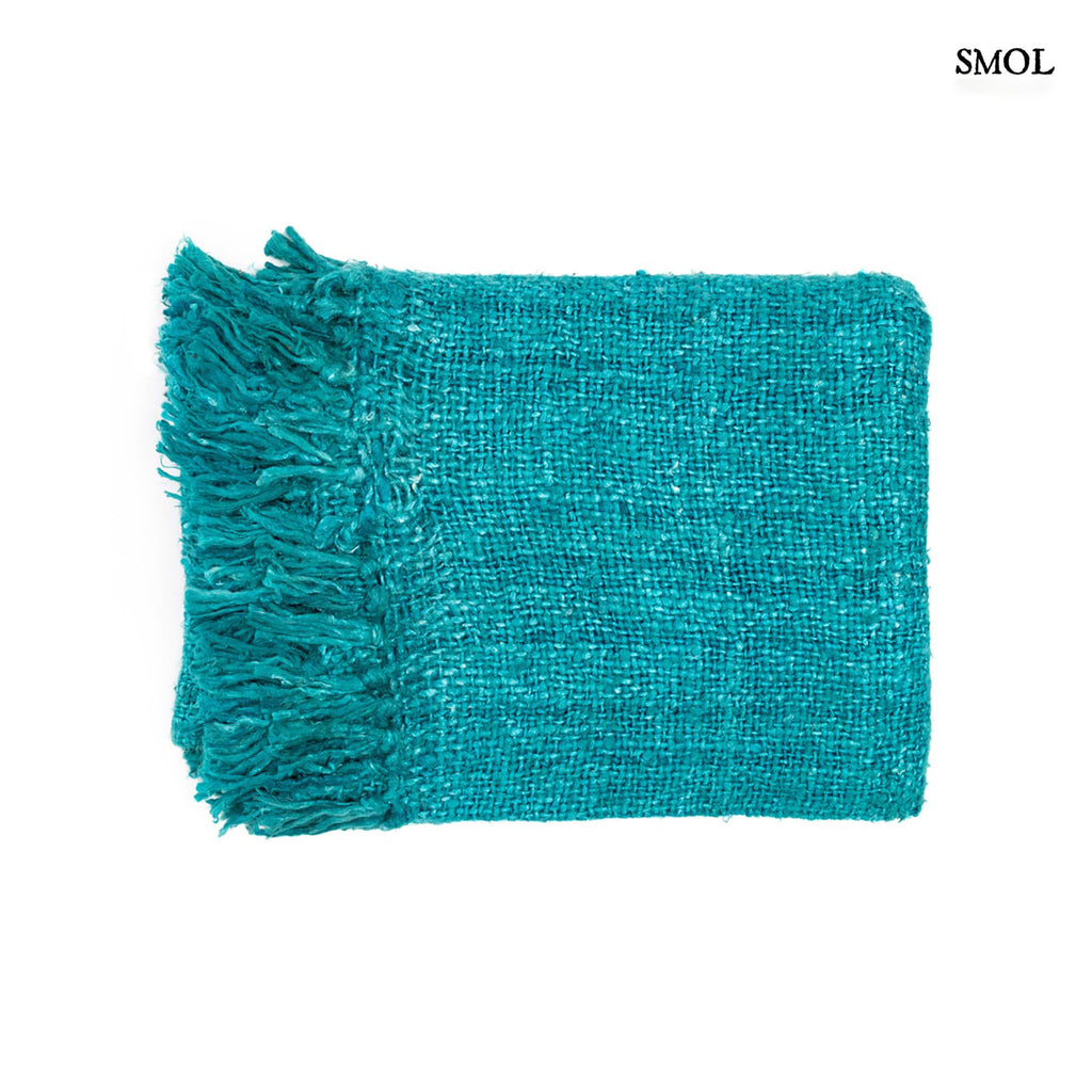 PLAID AQUA, aqua kék pléd - smol.hu