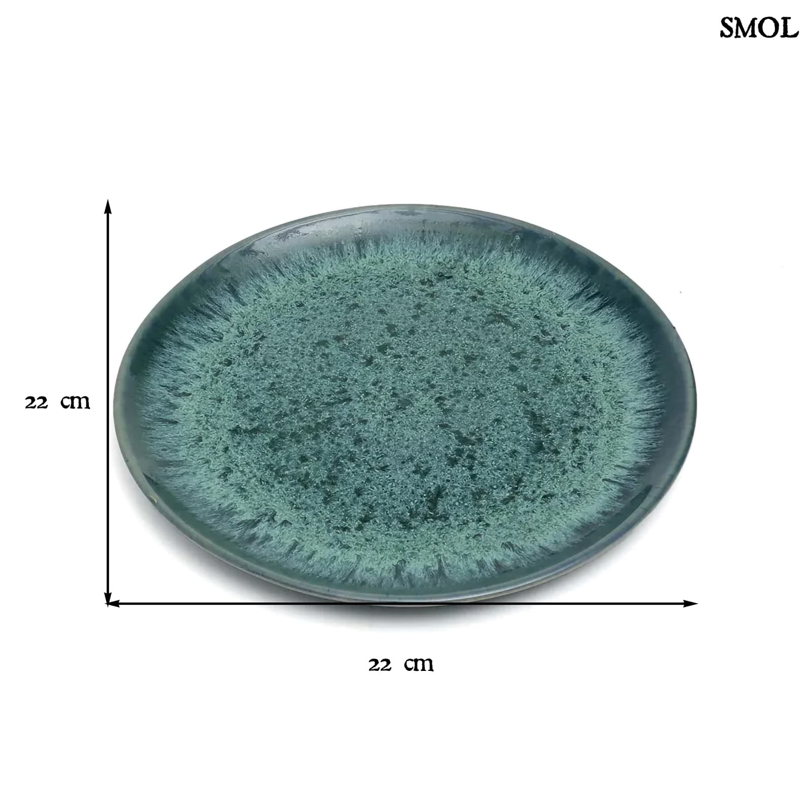 AQUA, salátástányér – 6 db-os készlet, ⌀22 cm - smol.hu - méretekkel