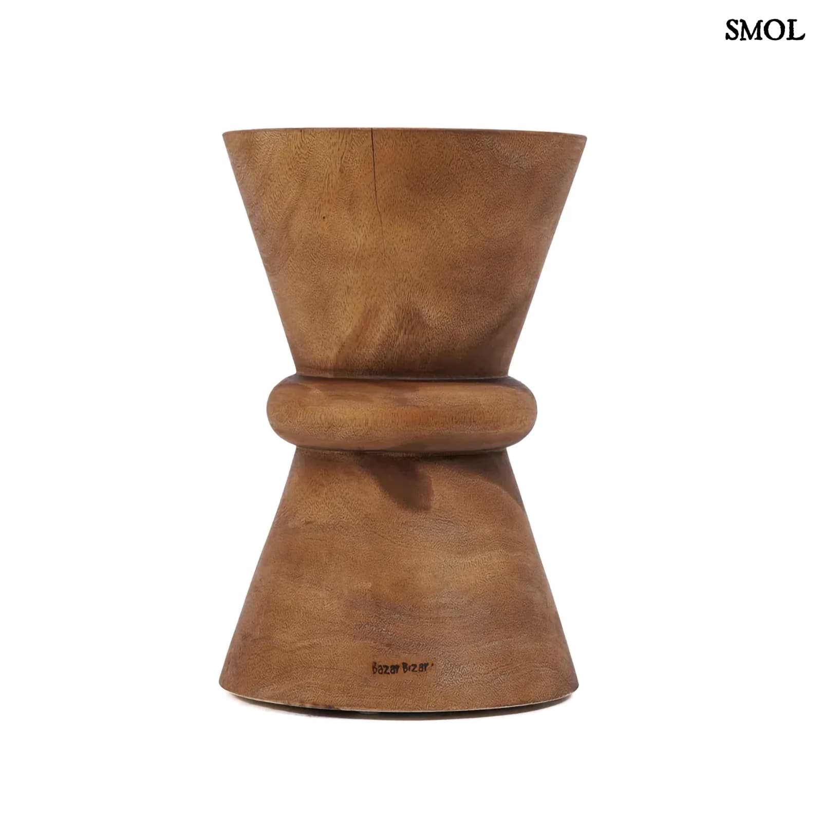 AUKAI - természetes fa kisasztal és ülőke - 45 cm - smol.hu - oldalról