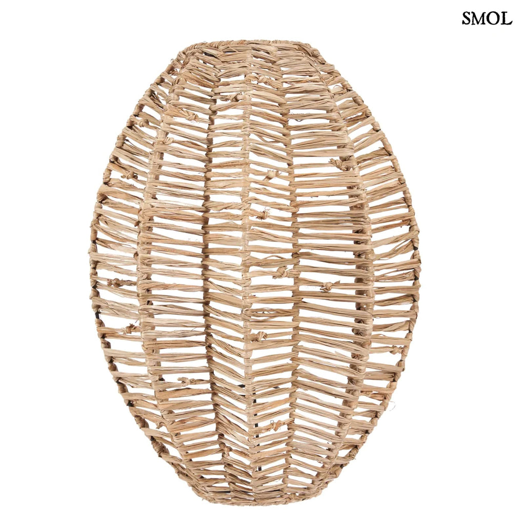 AVANTI - természetes raffia fali lámpaernyő - 40 cm - smol.hu - fehér háttérrel