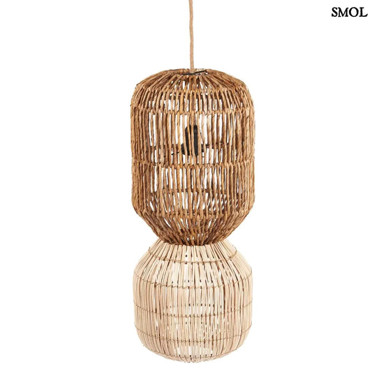 Álló- és Függőlámpaernyő - banánlevél és rattan, 60 cm | CHEMCHEM - smol.hu - függőlámpaként