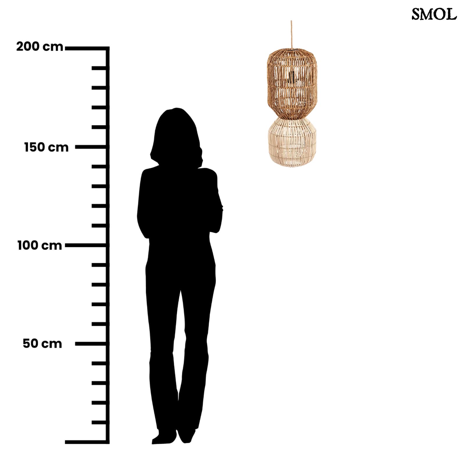 Álló- és Függőlámpaernyő - banánlevél és rattan, 60 cm | CHEMCHEM - smol.hu - méretarányosan