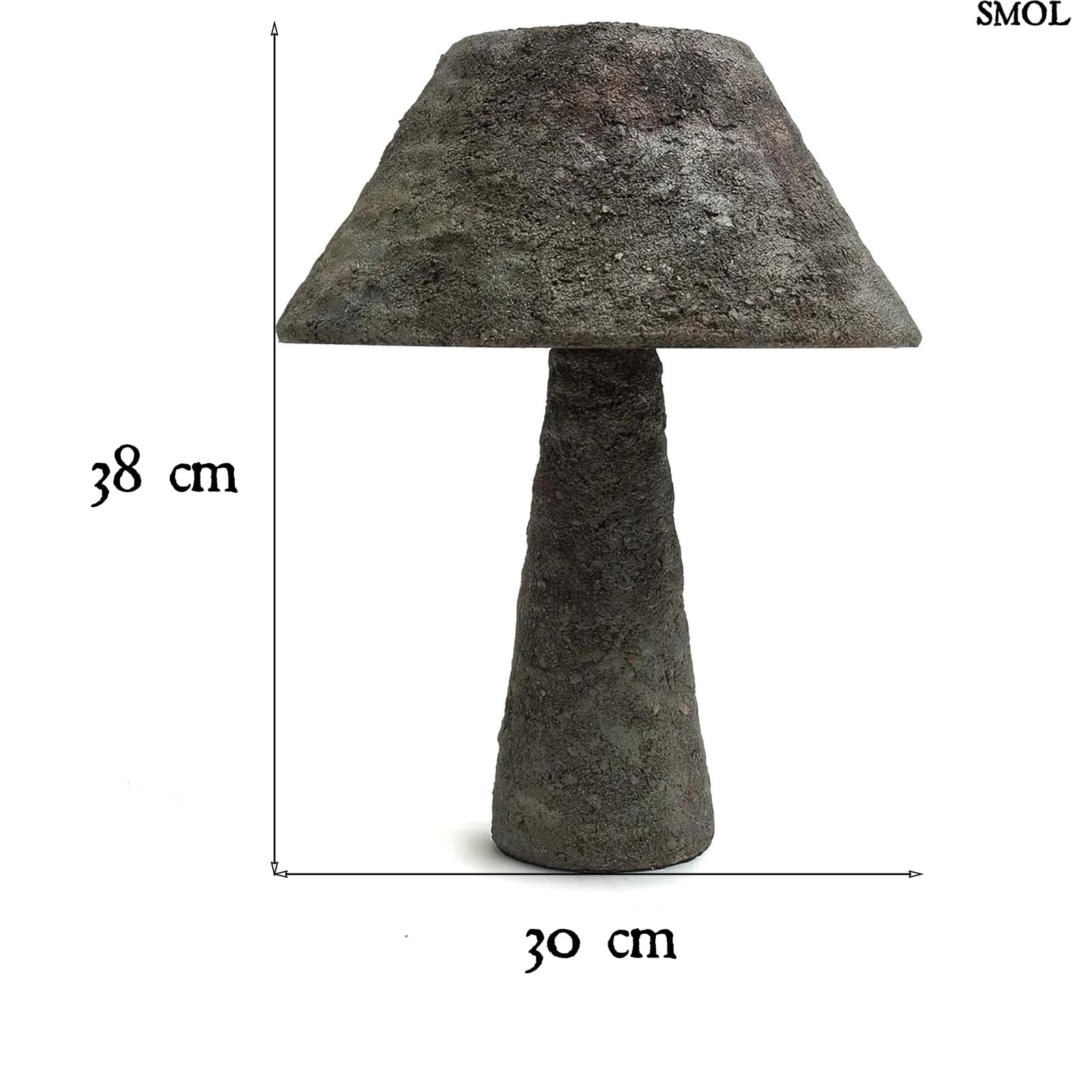 Asztali lámpa - beton, 38 cm | COSY | SMOL - méretekkel