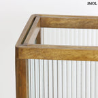 Asztali lámpa fa és üveg kombinációval | MARPA | SMOL - felülről