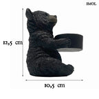 BALU - medve mécsestartó dekoráció - 12,5 cm - smol.hu - méretekkel