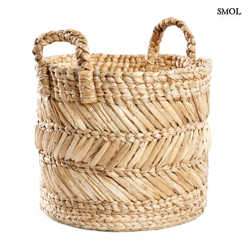 BANANA ZIGZAG - nagyméretű banánlevél tárolókosár- 40 cm - smol.hu  - fehér háttérrel