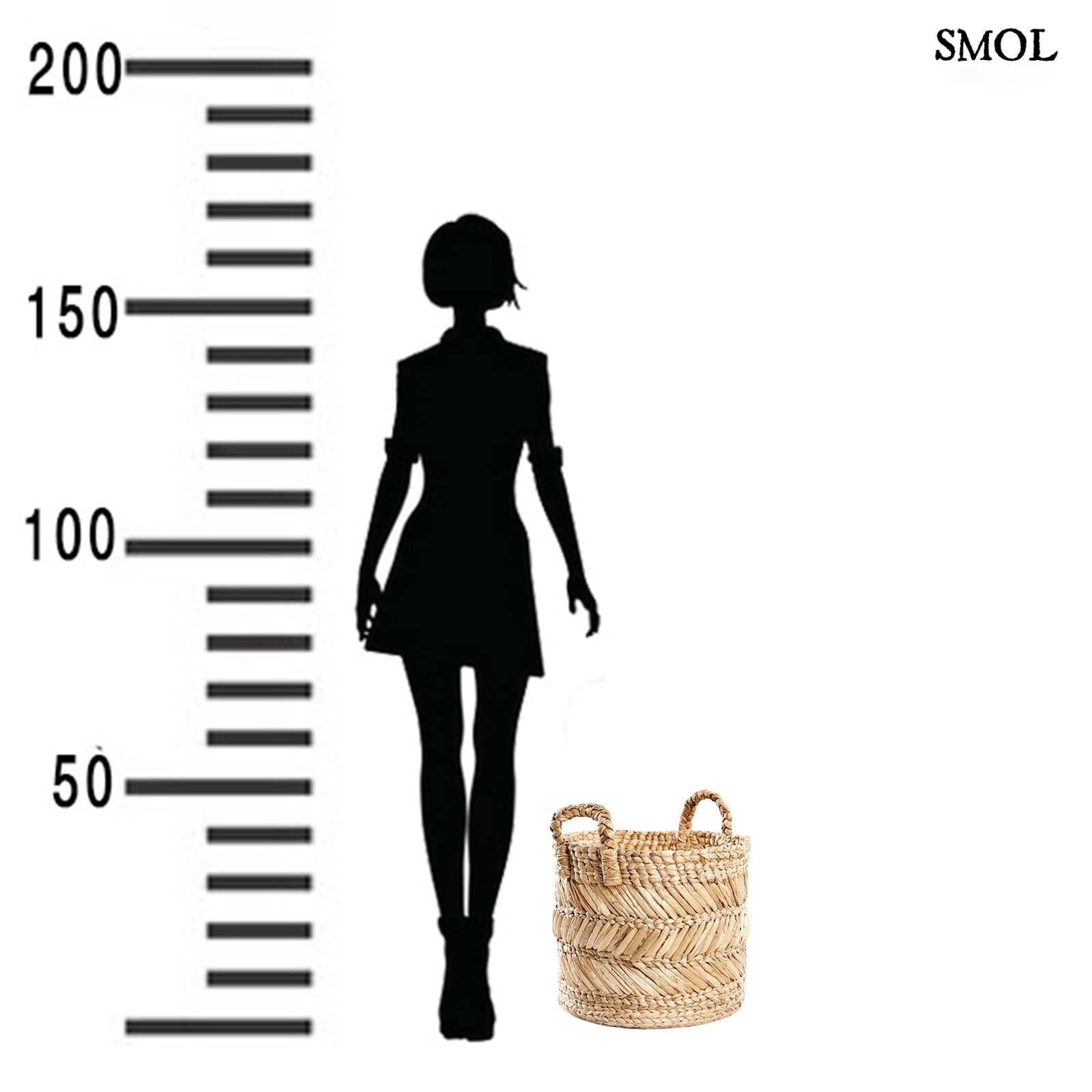 BANANA ZIGZAG - nagyméretű banánlevél tárolókosár- 40 cm - smol.hu  - méretarányosan