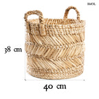 BANANA ZIGZAG - nagyméretű banánlevél tárolókosár- 40 cm - smol.hu  - méretekkel