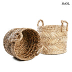 BANANA ZIGZAG - nagyméretű banánlevél tárolókosár- 40 cm - smol.hu - két kosár