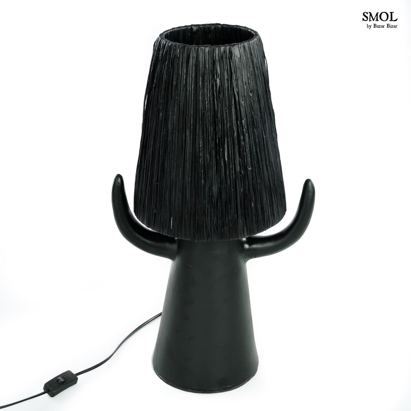 smol.hu- BILLY, fekete asztali lámpa, 60 cm fölülről