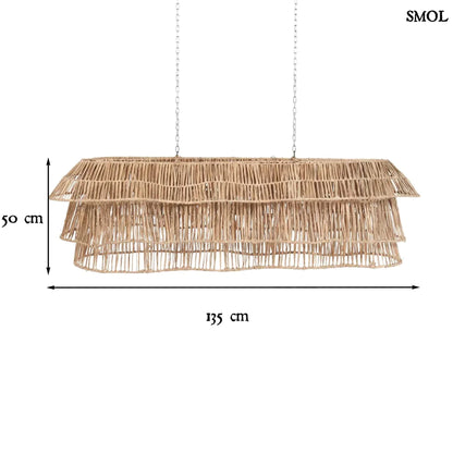BINGHI, natúr, nagyméretű függőlámpaernyő, 135 cm - smol.hu - méretekkel