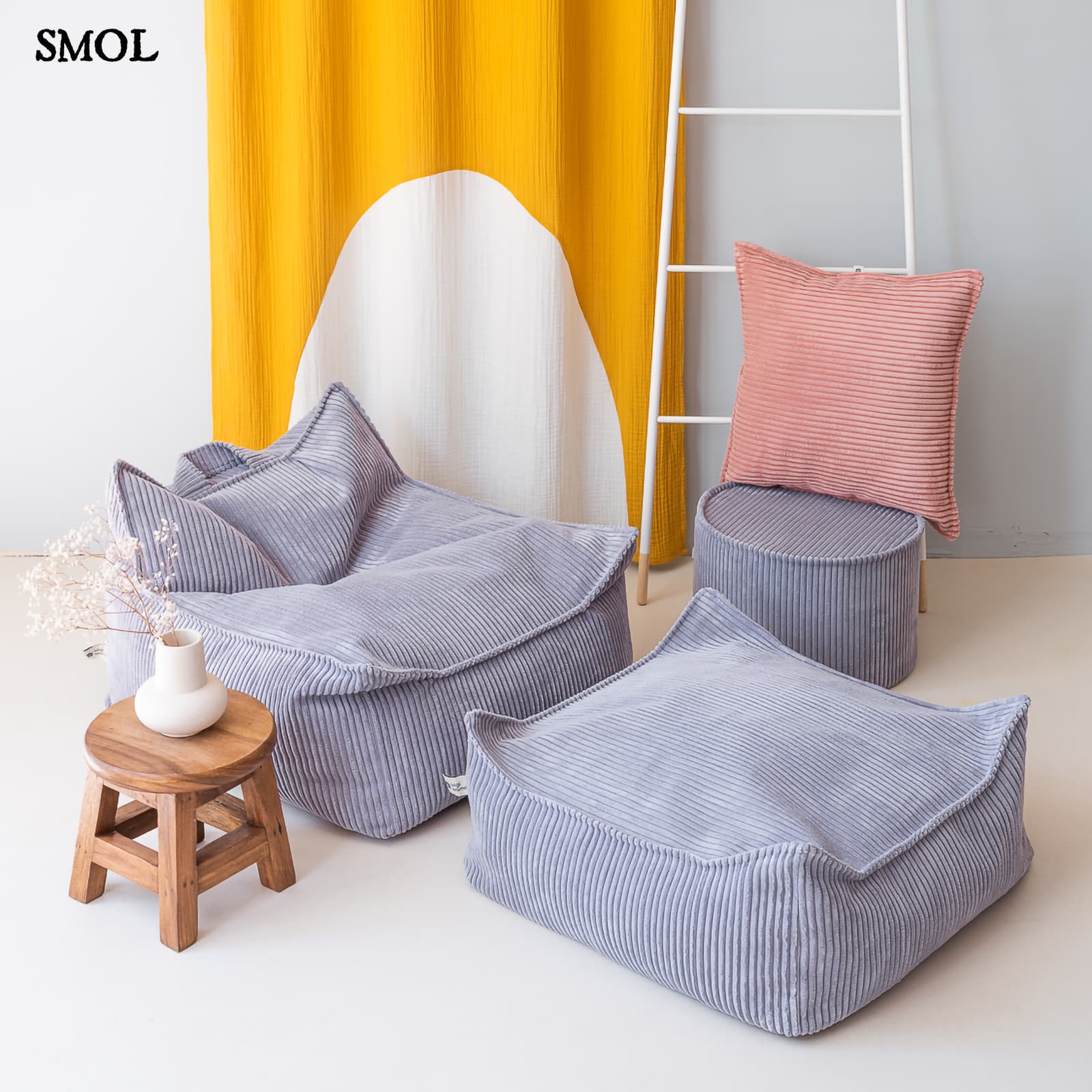 BLUEBERRY, gyerek puff, 60x60x20 - smol.hu