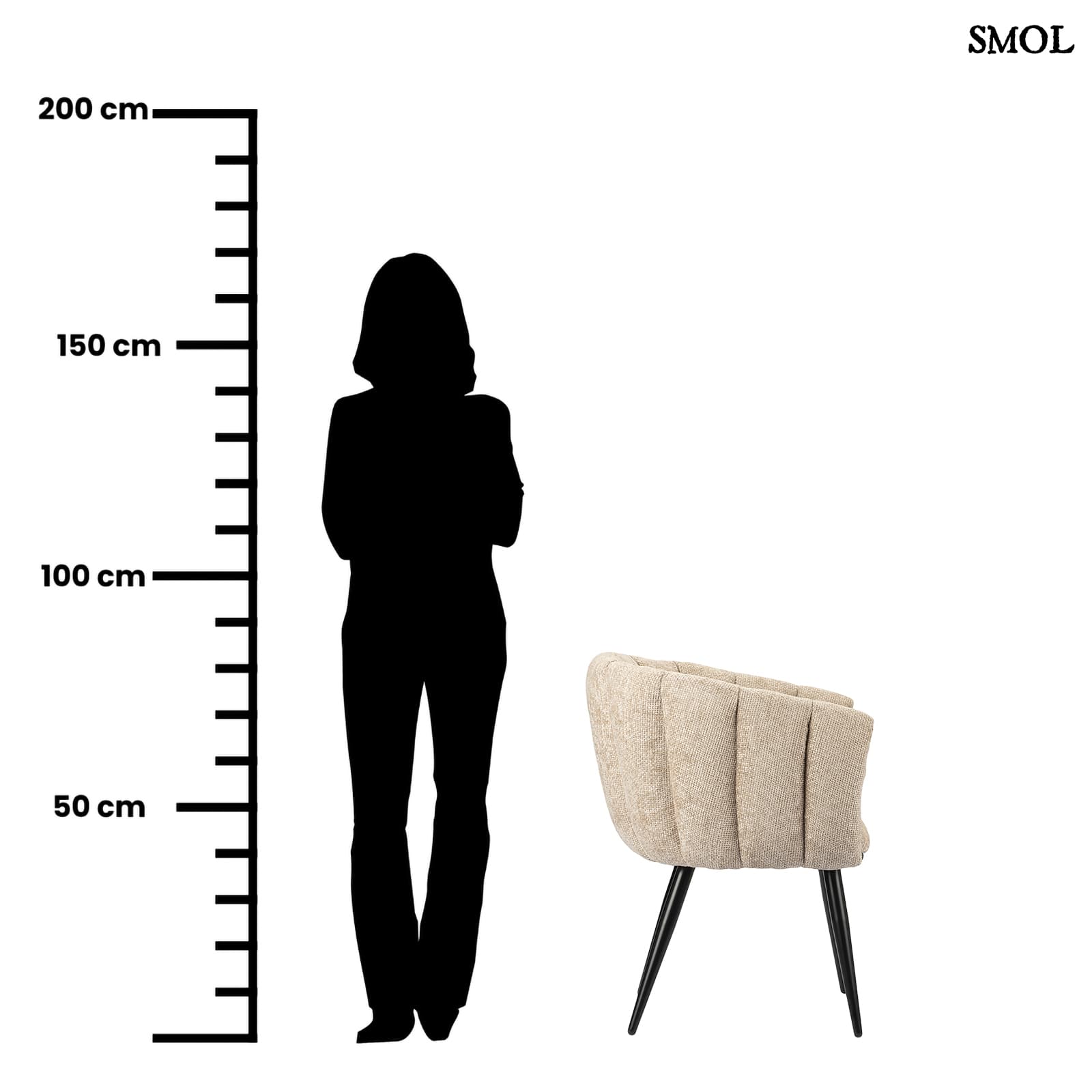 BREEZE LATTE, 2 db kárpitozott étkezőszék - smol.hu - méretarányosan