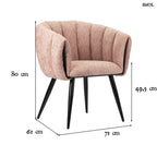 BREEZE PINK, 2 db kárpitozott étkezőszék - smol.hu - méretekkel