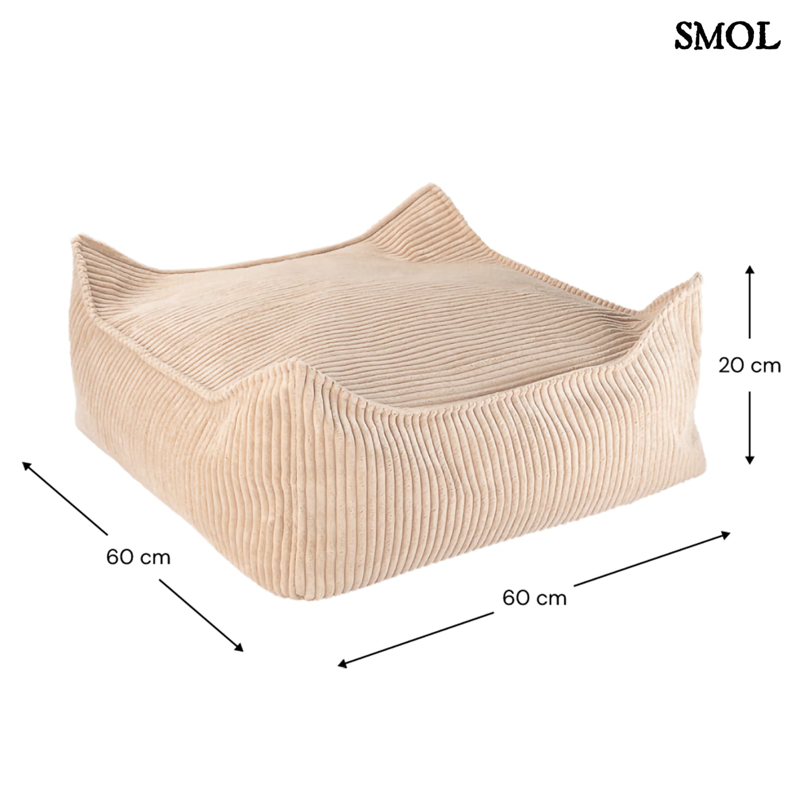 BROWN SUGAR, gyerek puff, 60x60x42 - smol.hu