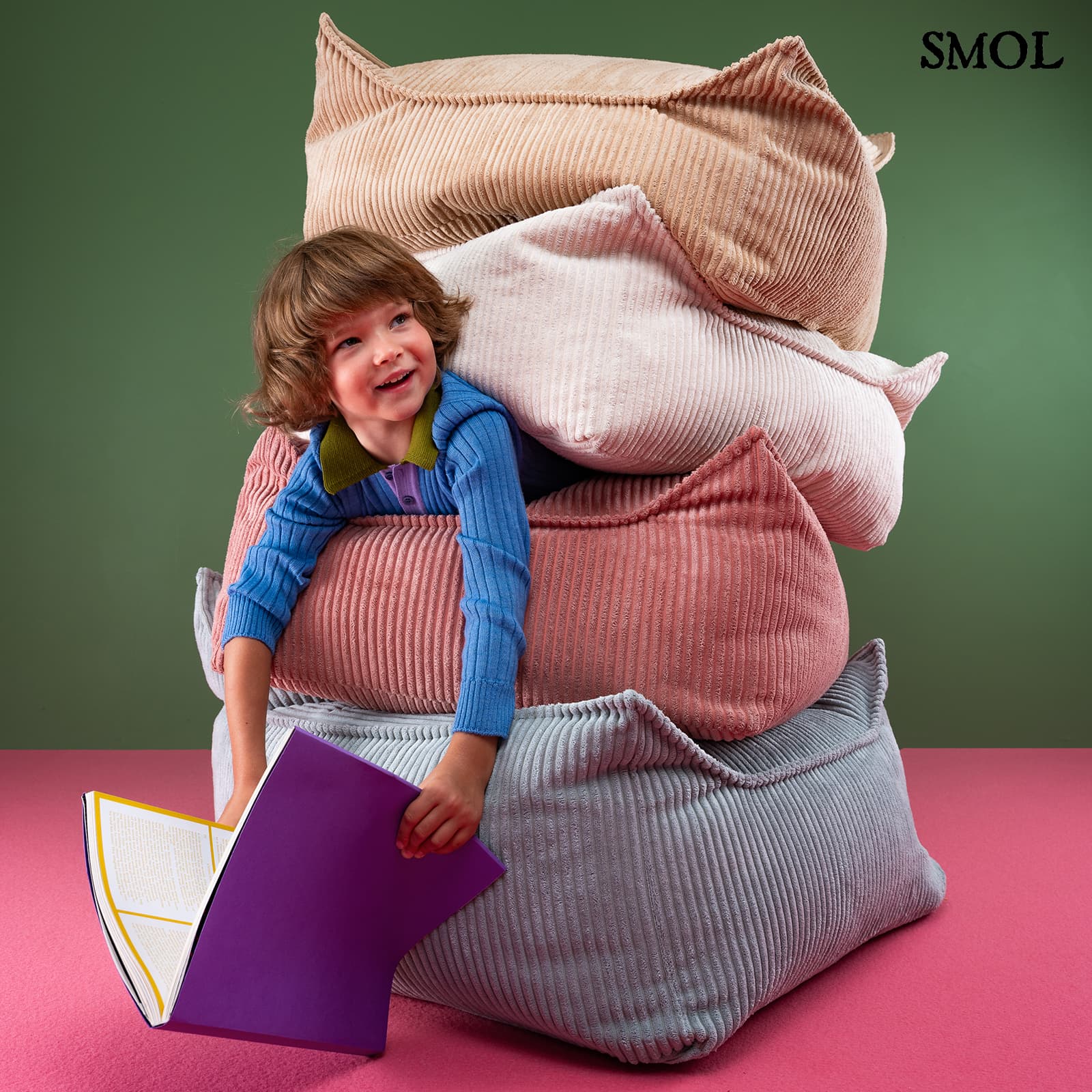 BROWN SUGAR, gyerek puff, 60x60x42 - smol.hu