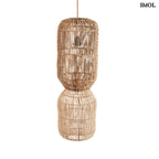 Banánlevél és Rattan Függőlámpa – XL | CHEMCHEM | SMOL - fehér háttérrel
