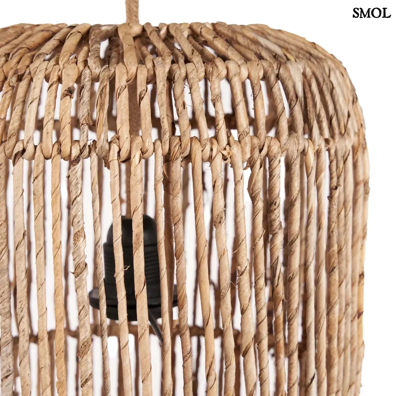 Banánlevél és Rattan Függőlámpa – XL | CHEMCHEM | SMOL - felső rész nagyítva