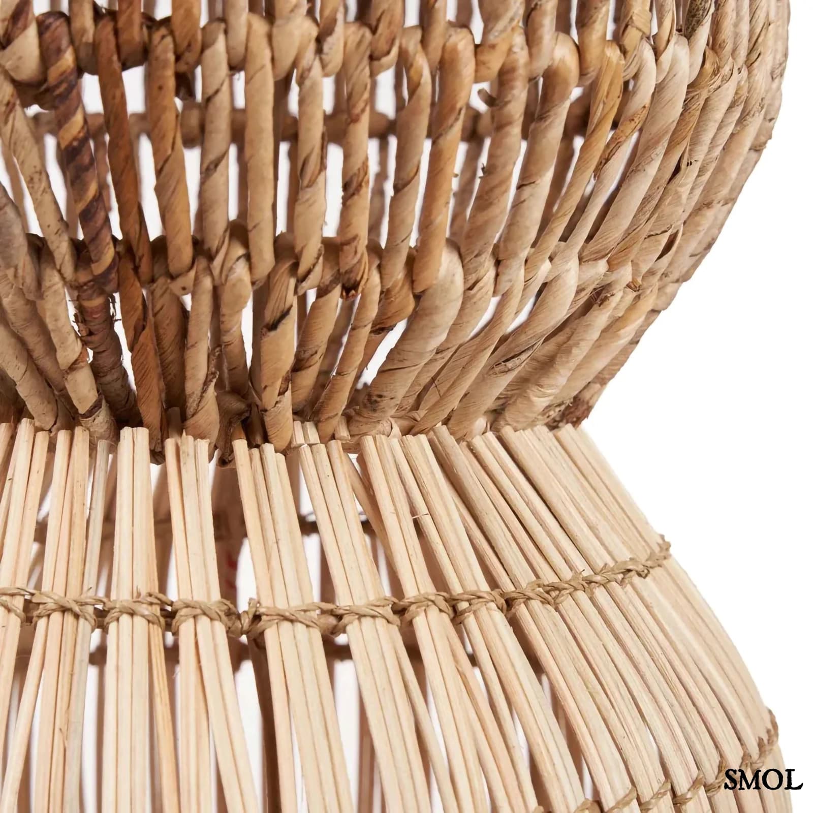 Banánlevél és Rattan Függőlámpa – XL | CHEMCHEM | SMOL - középső rész nagyítva