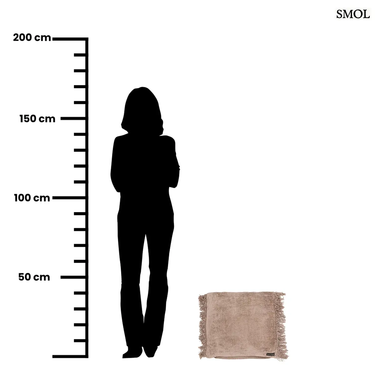 Kőszürke bársony díszpárnahuzat rojtos szegéllyel, kézzel festett, méretarányosan