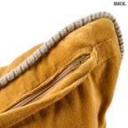 Luxus bársony díszpárnahuzat, mustársárga, 50x50 cm, selymes tapintású szövetből cipzár nagyítva