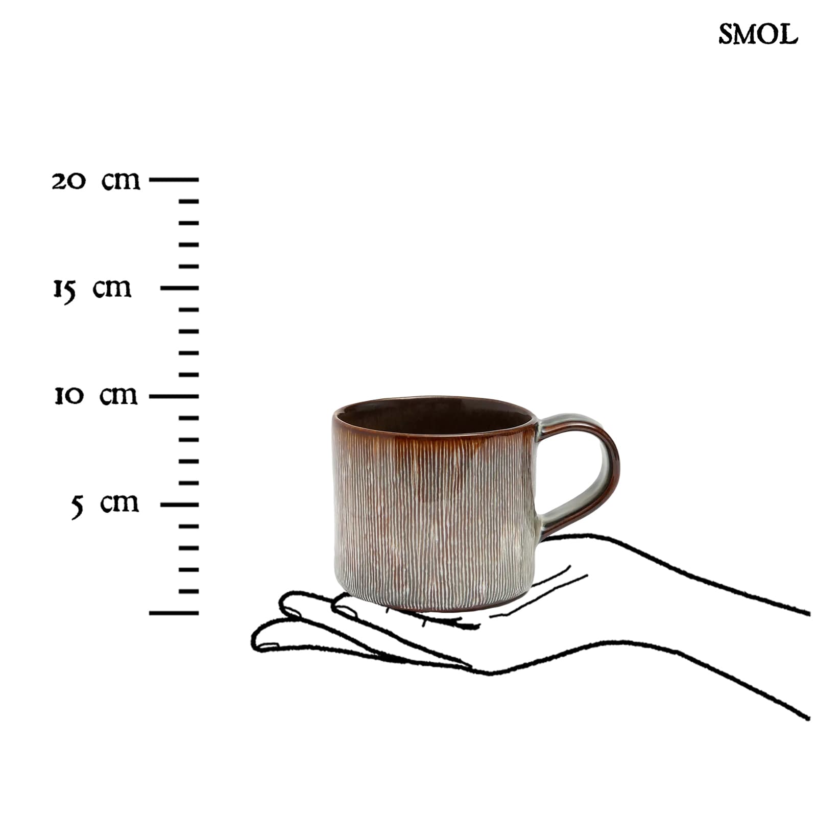 Bögre szett - 6 db, nagyméretű, kerámia, 450 ml | PENICHE - smol.hu -méretarányosan