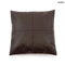 Bőr díszpárnahuzat – Csokoládébarna, 40x40 | FOUR PANEL