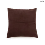 Négypaneles barna borjúbőr párnahuzat prémium minőségben, hátulról