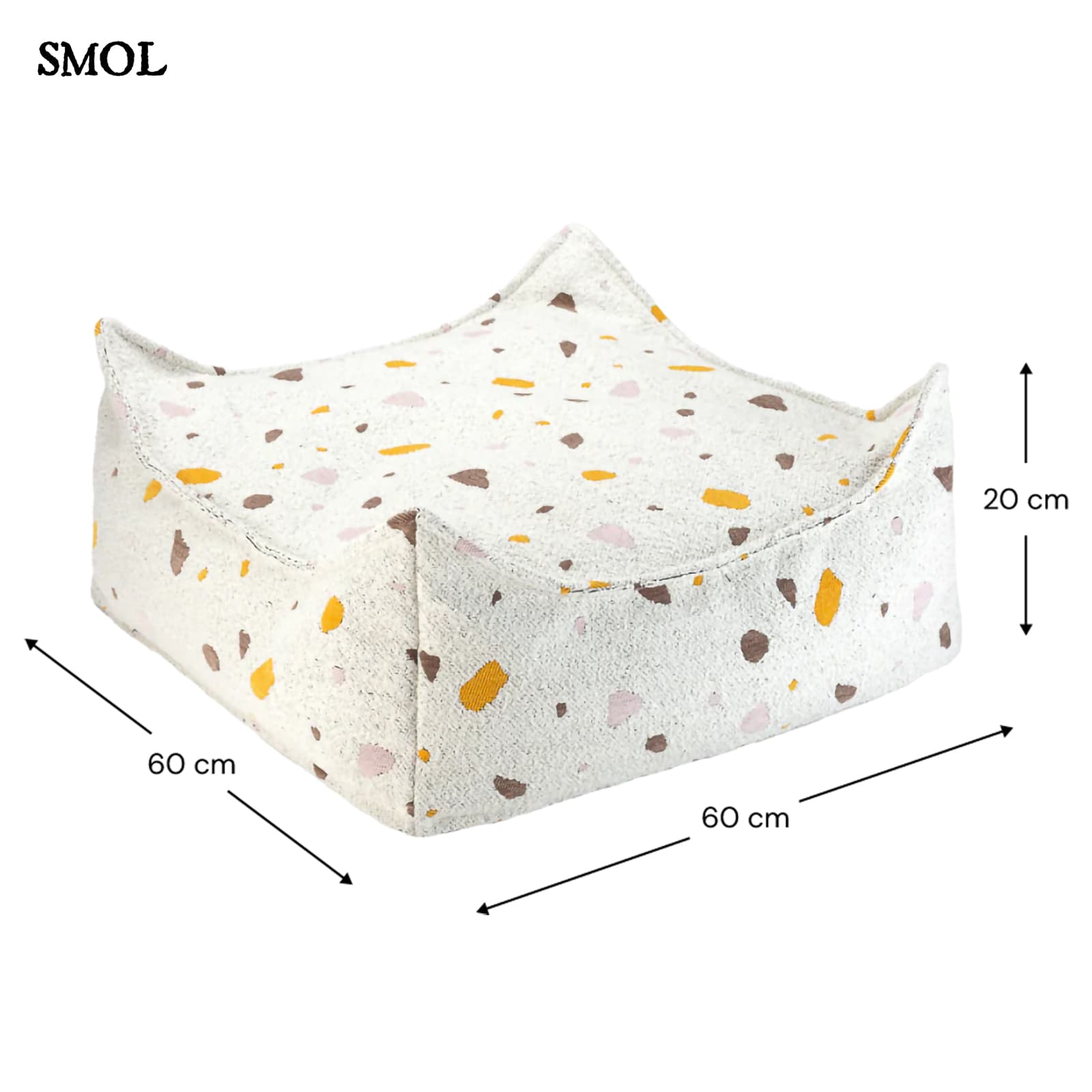 TERRAZZO MARBLE, gyerek puff, 60x60x20 - smol.hu