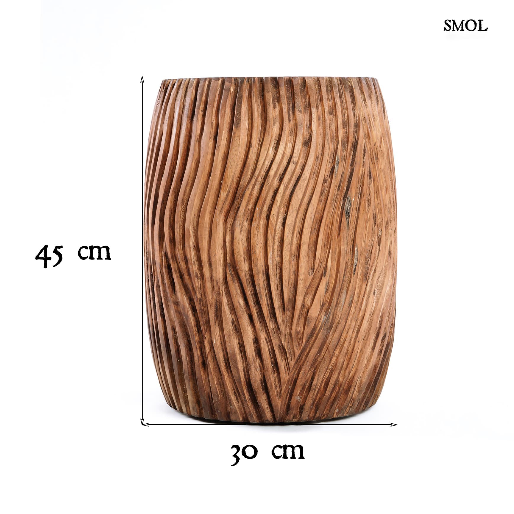 CELEBES, természetes fa kisasztal/ ülőke, 45 cm - smol.hu
