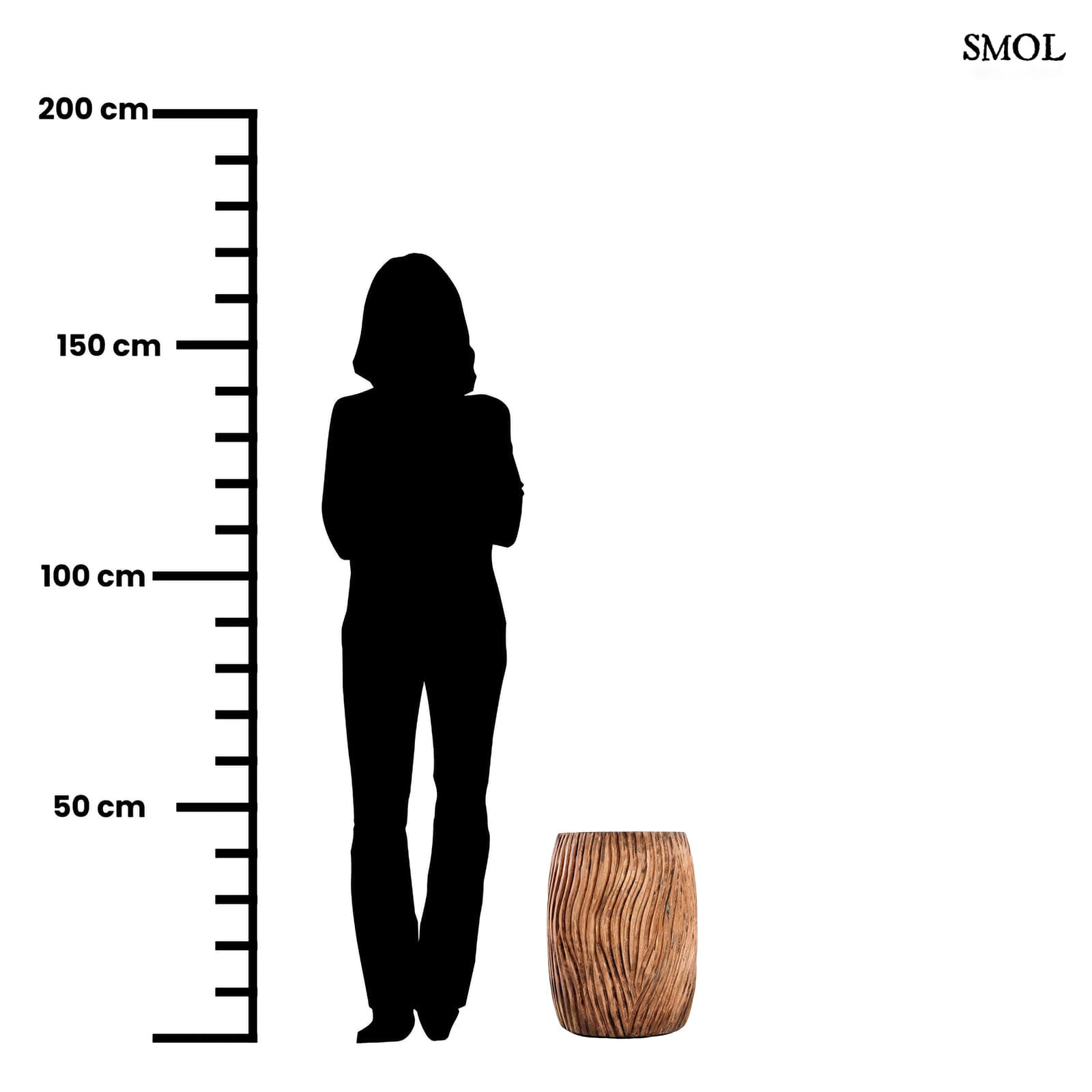 CELEBES, természetes fa kisasztal/ ülőke, 45 cm - smol.hu