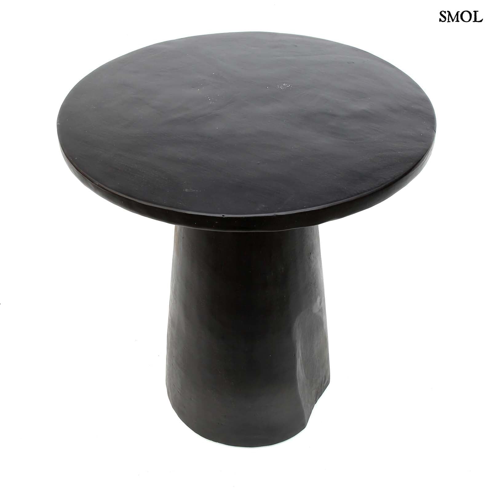 CONIC, fekete, fa kisasztal, ⌀50 cm - smol.hu - felülről