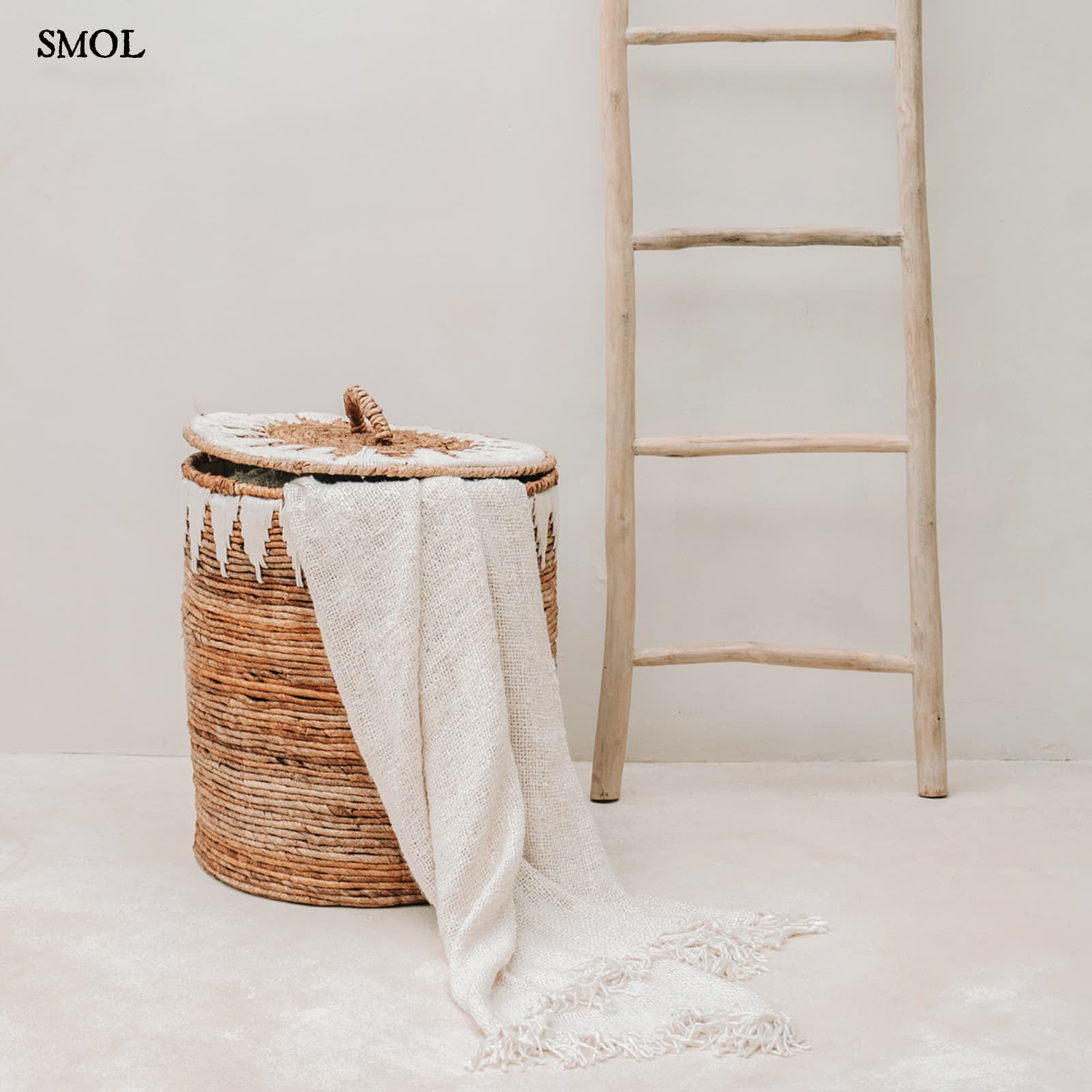 PLAID CREAM, pamut pléd, 170x130 . smol.hu