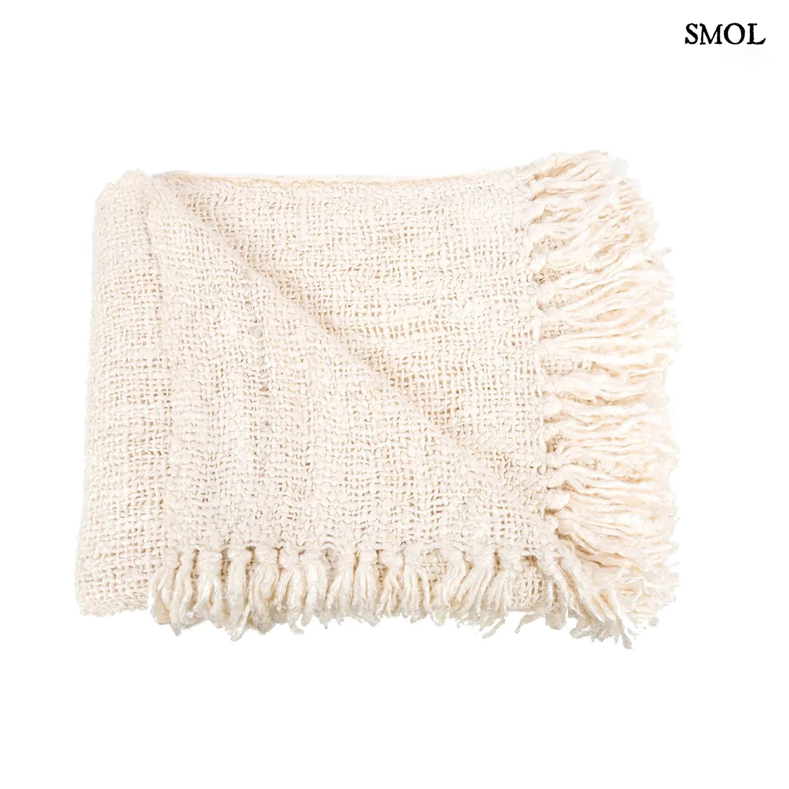 PLAID CREAM, pamut pléd, 170x130 . smol.hu