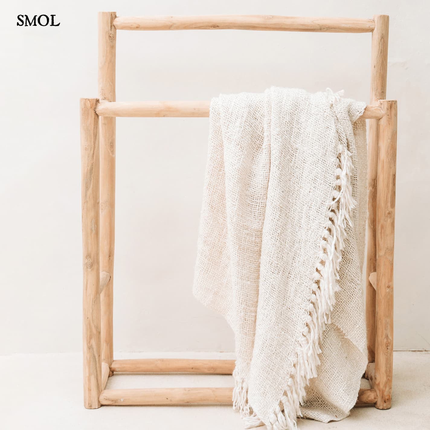 PLAID CREAM, pamut pléd, 170x130 . smol.hu