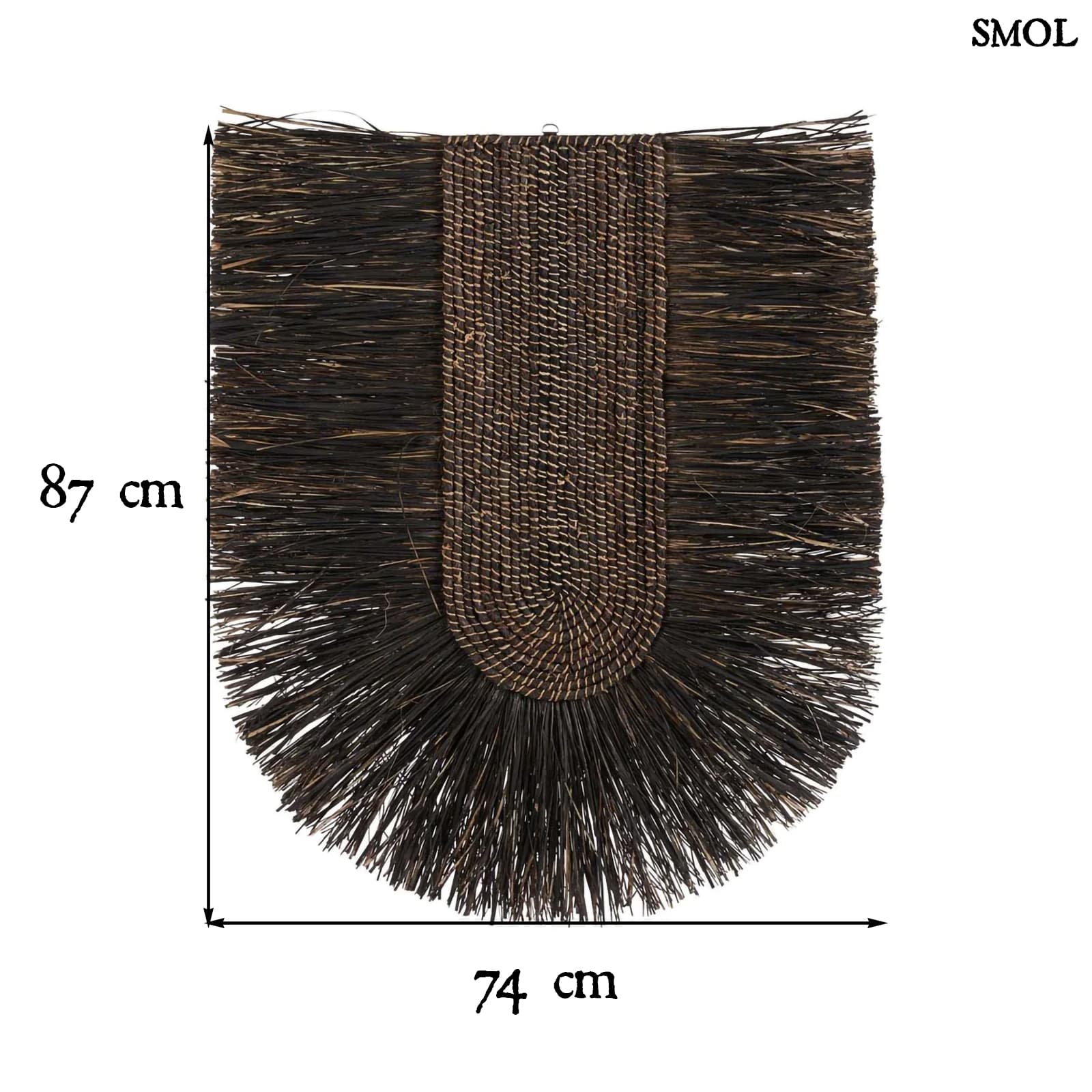 DADA, nagyméretű, fekete fali dekoráció, 87 cm - smol.hu - méretekkel