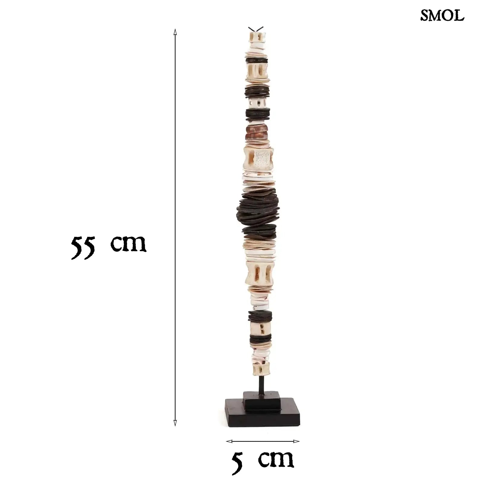 Dekoráció Kagylóval Állványon – L | MONEY | SMOL - méretekkel