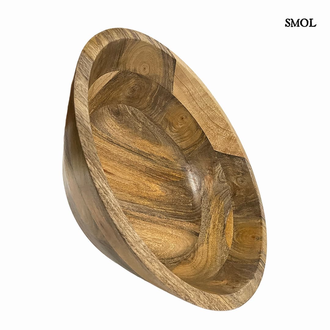 Dekoratív tál fából | ELISA | SMOL - ferdén