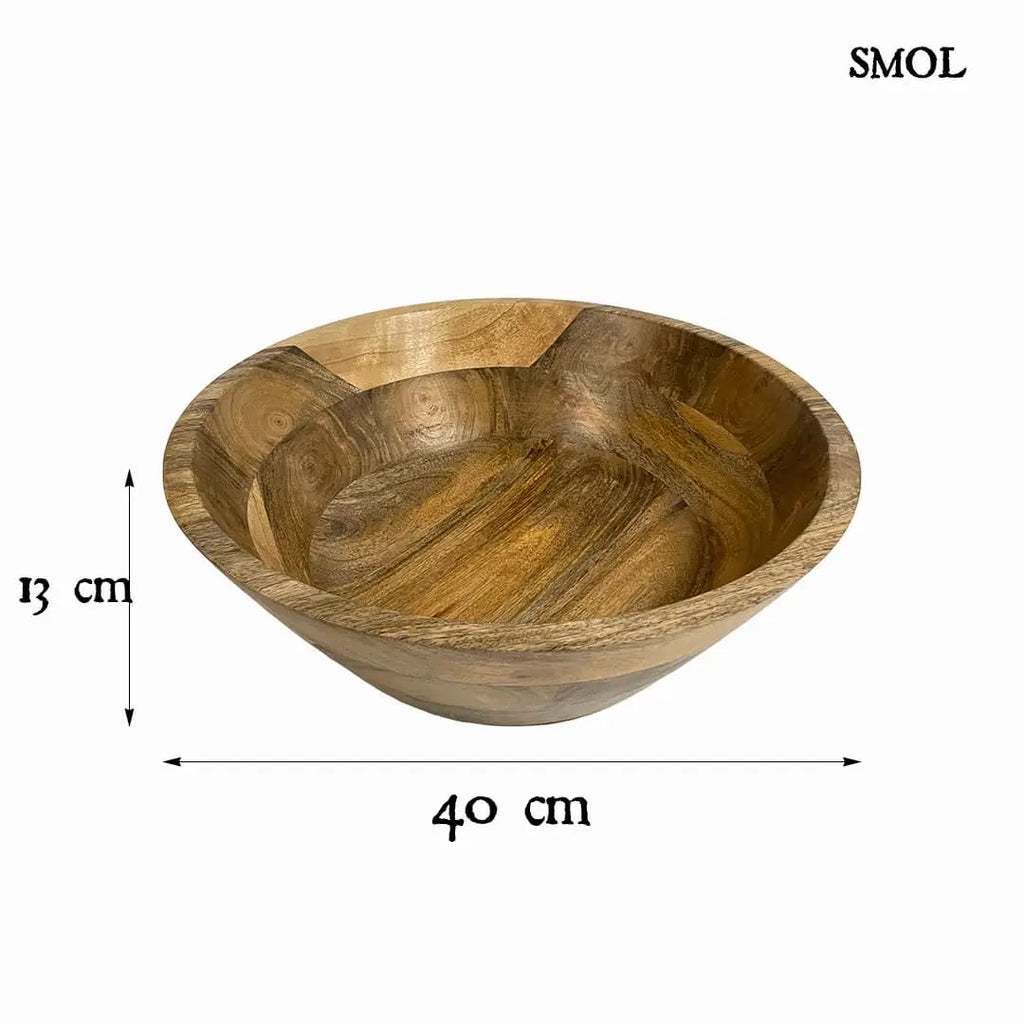Dekoratív tál fából | ELISA | SMOL - méretekkel