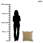 Díszpárnahuzat trópusi pálmafás hímzéssel, erdő zöld színben méretarányosan